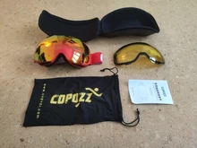 COPOZZ magnético gafas de esquí con cambio rápido de la lente y Set de fundas 100% UV400 protección Anti-niebla Snowboard gafas para los hombres y las mujeres