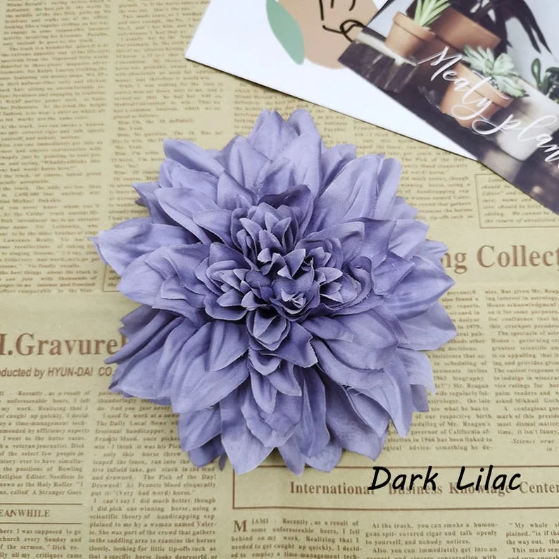 10pcs Artificial Dahlia Heads High Quality Silk Dahlia In Bulk Fake