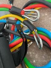 17 unids/set de Bandas Elásticas de resistencia, gimnasio puerta ancla correas resistir Kit de banda de ejercicio de Yoga banda expansor de Fitness lazo tubo tira