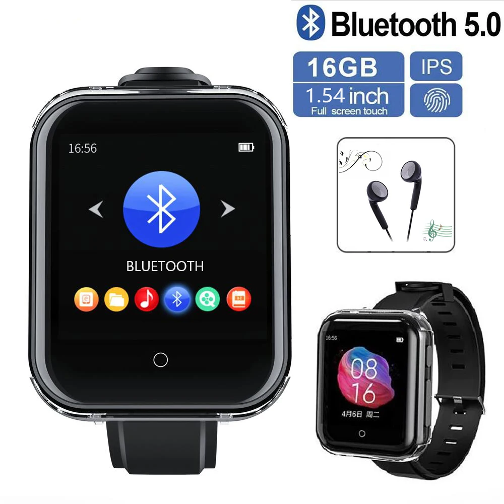 Bluetooth5.0 MP3 Player with Watch Strap 16GB Full