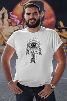 

Angemiel Wear Leaves And Eye White Men 'S Cotton Big Size T-Shirt