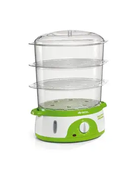 

Steam cooker Ram 911 - 800W-9L-timer 30 MIN-water level indicator-3 baskets with lid + Rice tray