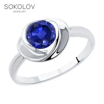 

SOKOLOV ring of silver with phianite fashion jewelry 925 women's/men's, male/female, women's male