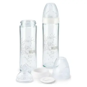 

Nuk Glass Silicon Spout Classic Baby Bottle 240 Ml 1 Piece 0-6 Months