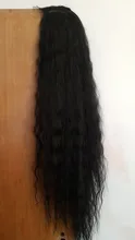 Peluca natural de cabello sintético para mujeres negras, pelo largo de onda de agua de 42 pulgadas, fibra de alta temperatura, Rubio, degradado, marrón