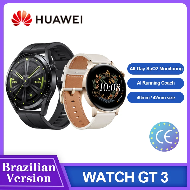 Huawei Watch Gt 3 Smart Watch Allday Spo2 Monitoring Battery Life