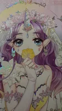 El reino de las niñas Anime Avatar dibujado a mano libro de colorear dibujos animados Loli acuarela pintura libro de técnicas