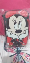 Monedero de dibujos animados de Mickey de Disney, monedero de minnie para niño y niña, bolso de almacenamiento de casco, cargador de cable de datos, caja de embrague
