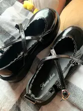 Mujeres Mary Jane Lolita Cosplay Zapatos Mujer Bombas Punta redonda Tacones gruesos Cruz atada Hebilla Correa Mujer 2021 Plataforma Zapatos de mujer