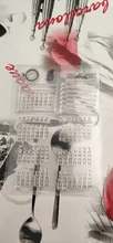 Sello de silicona transparente para calendario, sello de goma para álbum de recortes, papelería, artesanal, estándar