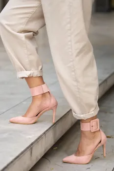 

Olimpia Powder High-Heeled Shoes Stiletto White Women Shoes Zapato de Mujer Tacon Shoes Woman Thin Heels Pointy Shallow pump