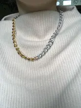 Modyle-collares de Color dorado estilo Punk Vintage, cadena gruesa, collares y colgantes, joyería para mujer, venta al por mayor