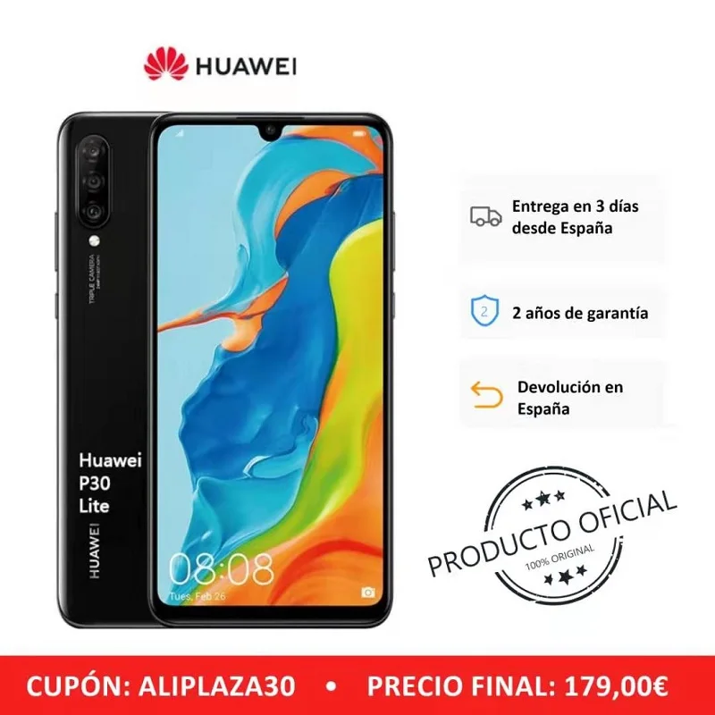  Huawei P30 Lite (4 hard gb RAM 128 hard gb ROM Google Android posted free) [Mobile phone Spanish Ve