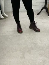 Pasal-Botines de piel auténtica para Mujer, Botas de trabajo, calzado cómodo para Otoño e Invierno