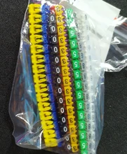 100/150pcs/lot Cable Markers Colourful C-Type Marker Number Tag Label For 2-3mm Wire