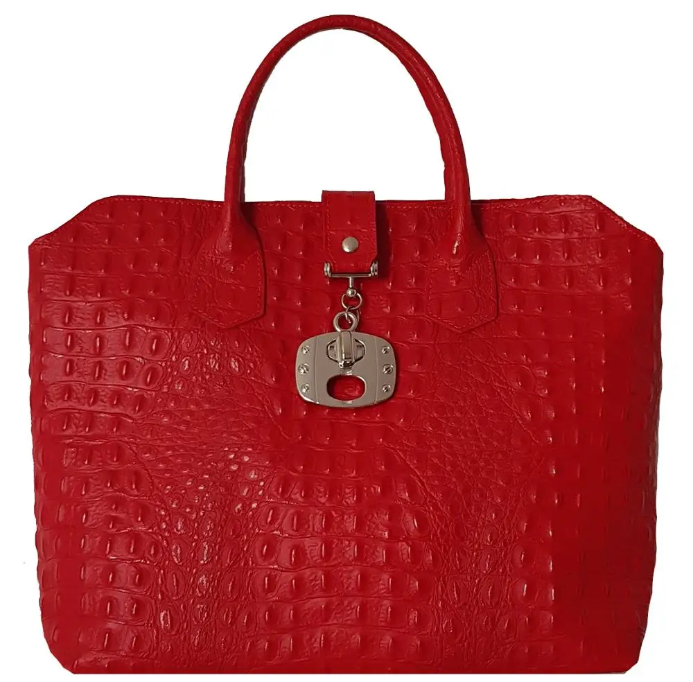 Женская кожаная итальянская сумка Bottega carile BC127 N - Цвет: BC127 red