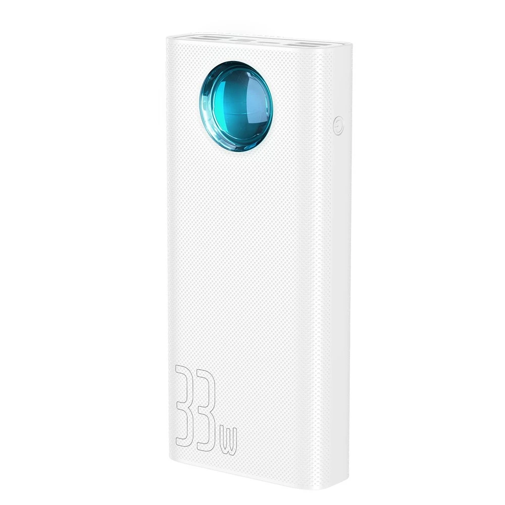 Внешний аккумулятор Baseus Amblight Quick Charge&large power digital display power bank 33W 30000mAh PPLG-02(Белый