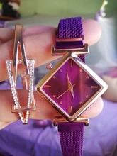 Reloj de cuarzo de lujo para mujer, creativo, sencillo, malla de acero, reloj nuevo, pulsera, femenino