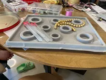 Placa de cuentas flocadas para fabricación de joyas, accesorios de pulsera, abalorios, herramientas de medición, diseño de joyería, bricolaje, 1 Uds.