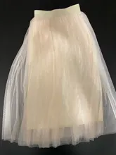 OHRYIYIE-falda de tul Vintage para mujer, faldas de malla de cintura alta elástica, largo plisado, para primavera y verano, 2021