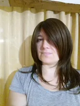 JONRENAU-Peluca de cabello sintético con flequillo para mujer, pelo largo de onda Natural resistente al calor, color rubio medio, no brillante