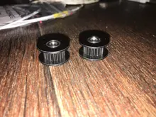 POWGE 2M 2GT 20 dientes síncrono rueda polea loca diámetro 3/4/5mm con cojinete negro para GT2 Correa ancho 6MM 20 dientes 20 T