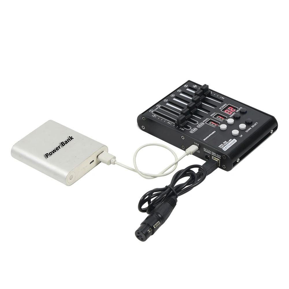 Mini Stage Lighting Effect DJ Controller Disco Light Dmx Controller Led Stage Light 54ch DJ Console Powered By Power Bank disco light led stage light dmx controller