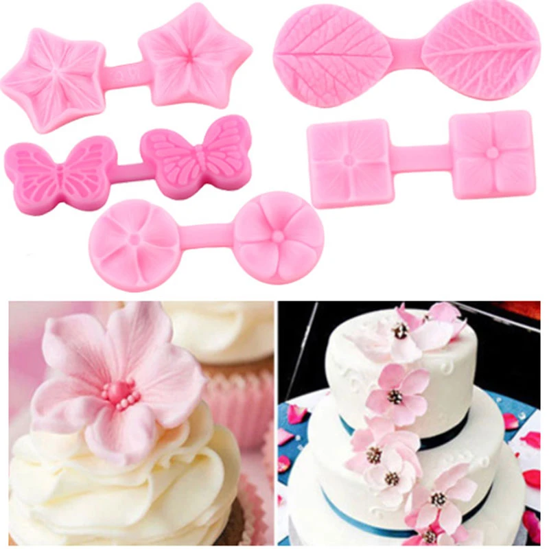Th 3d Rose Petal Cake Fondant Cutter, Flower Moulds For Decorating