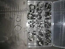 Abrazaderas de manguera continua de una sola oreja, 45/80-5,8mm, abrazaderas de manguera de acero inoxidable 23,5, anillos de fijación de pulgada para sellado de tipos de manguera, 304 Uds.
