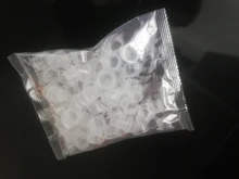 Tazas de tinta desechables de plástico para tatuaje, pigmento de maquillaje permanente, soporte claro tapa de recipiente, accesorio de tatuaje, 100 unidades, S/M/L