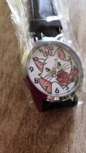 Reloj de marca de lujo para niños, cronógrafo de cuarzo con gatito de dibujos animados, reloj para Navidad para estudiantes, informal, de cuero