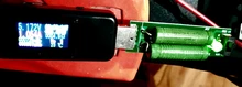 Mini resistencia de carga de descarga USB, 2A/1A con interruptor 1A, led verde, 2A, led rojo