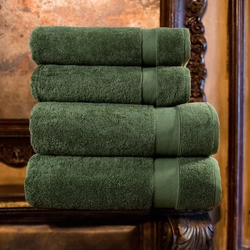 

Set of 4 towels Aberdeen color: green (50x90 cm-2 pcs, 70x140 cm-2 pcs)