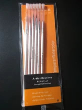 Juego de pinceles de punta fina, set de 6 pinceles #0, #00, #000 con pelo de nailon, para dibujo artístico