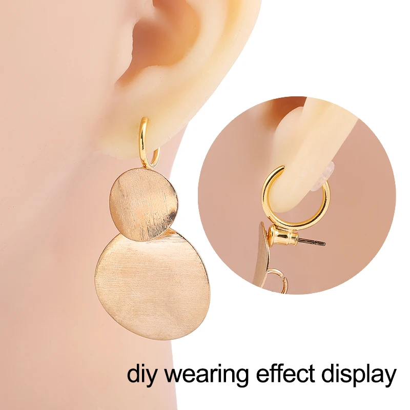 UNNAIER 2/10Pcs Women's Clip On Hoop Earring Parts DIY Jewelry