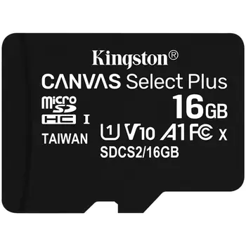 

SDHC memory card Canvas Select Plus 16 GB Class 10 speed 100 MB / sKINGSTON6.35