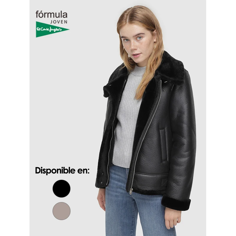 Fórmula Joven Cazadora Perfecto de Mujer Doble Trabillas Ajustable Inglés Alta Calidad Chaqueta Streetwear Invierno|Lana y mezclas| -