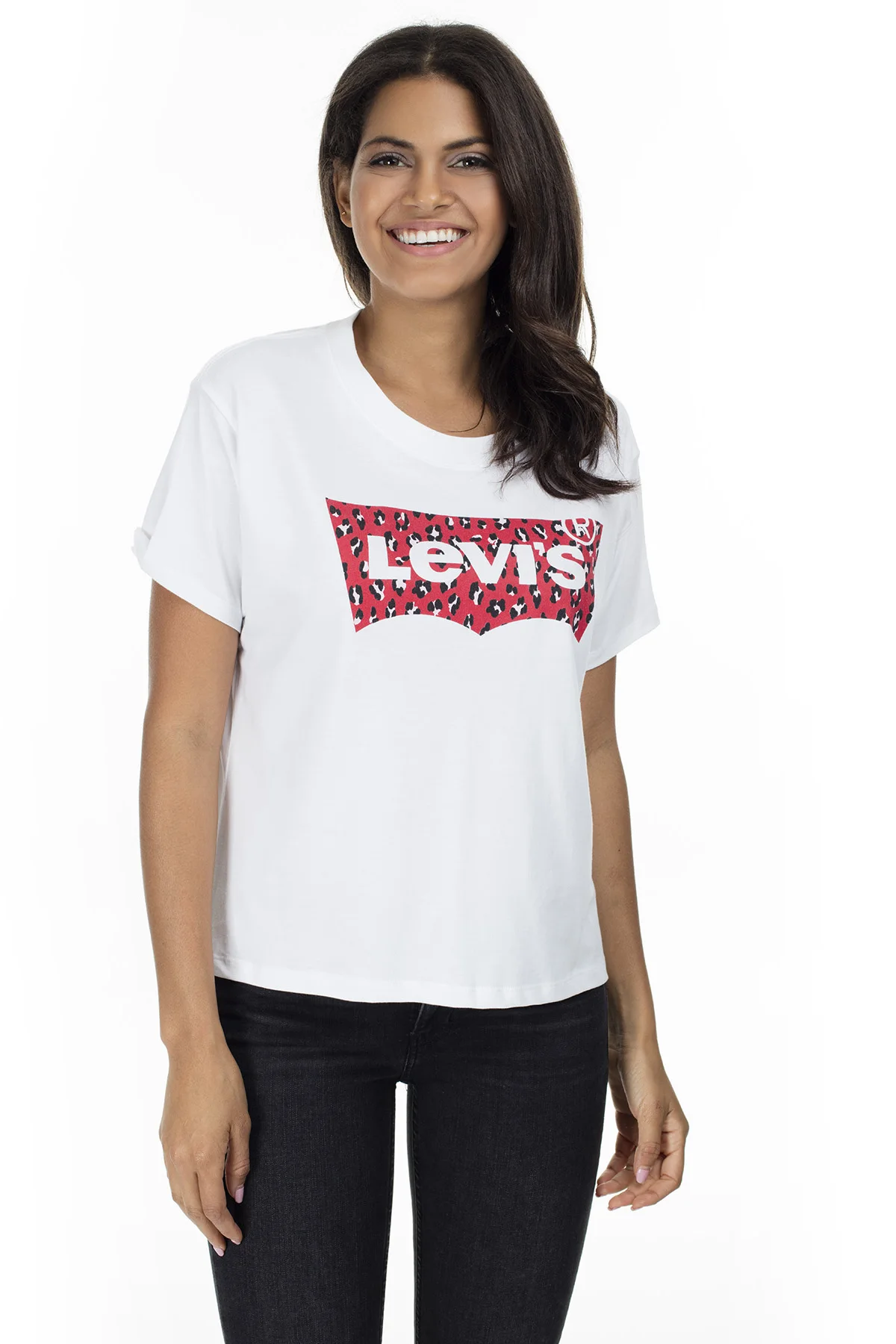 Levi's Печатные Футболки с велосипедным воротником женские футболки shirirt 69973