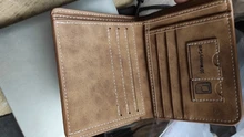 Cartera corta de cuero recubierto para hombre, billetera Retro triple Vertical, billetera coreana para jóvenes, varias tarjetas, 2020