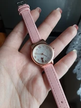 UTHAI CQ04 reloj para niños, relojes de cuarzo multicolor de gato, relojes de pulsera para niñas, relojes de rosetón coloridos