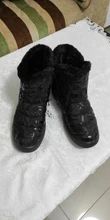 Botas de invierno impermeables con cremallera para Mujer, Botines de tacón bajo, de talla grande, 2020
