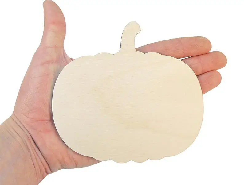 

Big Wooden Pumpkin (12cm) Shape Cut Art Projects Craft Decoration Gift Decoupage Ornament 0383