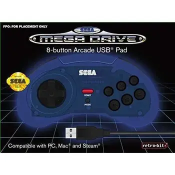 

Wired controller blue Retrobit SEGA Mega Drive USB Connection