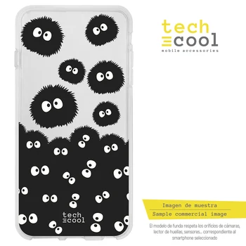

FunnyTech®Silicon case for Huawei Y6 2017 l Totoro Susuwatari transparent background