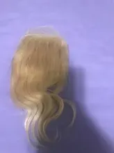 Younsolo-mechones Rubio 613 con cierre, cabello humano ondulado, 4x4, mechones, extensión de cabello humano Remy brasileño