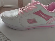 Zapatillas de deporte de cuero sintético para mujer, zapatos informales transpirables planos para correr