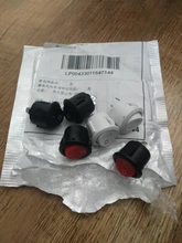 Rocker-Switches Round ON-OFF Black White Mini KCD1-105 6pcs 20mm-Diameter 2-Pin Red