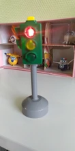 Miniseñal de tráfico con sonido LED para niños y niñas, bloques de luz de carretera con sonido LED, rompecabezas educativo de seguridad para niños, juguetes de tráfico, regalos