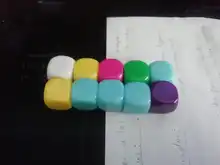 Blank-Dice Game-Accessory Puzzle Colorful 16mm 6-Sided 10pcs/Lot Filleted-Corner Funny