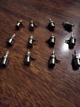 12 Uds RCA Phono chasis Panel de montaje hembra Socket adaptador conector de Metal